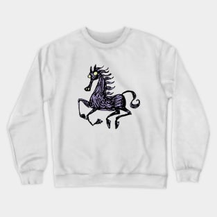 simple stylization of a Celtic black horse Crewneck Sweatshirt